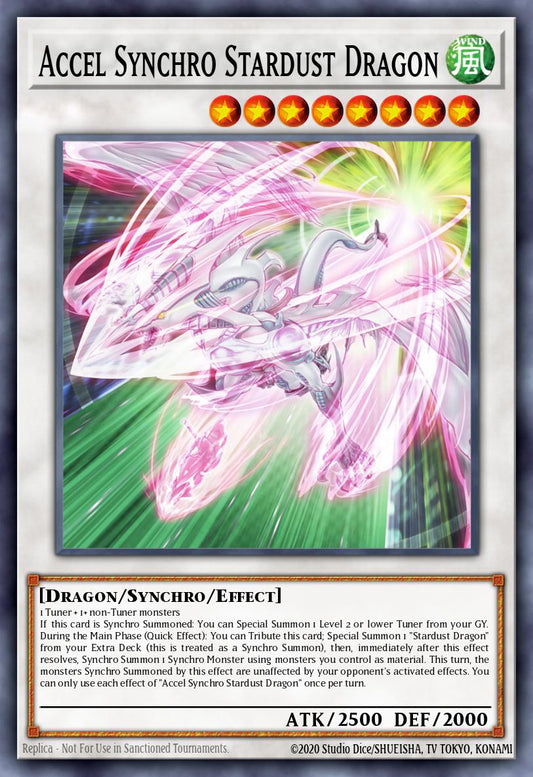 (030) YuGiOh TCG MP24: 25th Anniversary Tin: Dueling Mirrors Single: Accel Synchro Stardust Dragon  Quarter Century Secret Rare