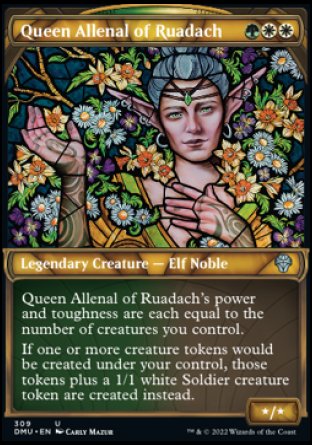 (309) Magic The Gathering Dominaria United: Extras Single: Queen Allenal of Ruadach (V.1) Holo Uncommon