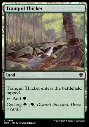 (309) Magic The Gathering Commander: Murders at Karlov Manor Single: Tranquil Thicket  Common