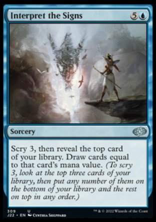 (309) Magic The Gathering Jumpstart 2022 Single: Interpret the Signs  Uncommon