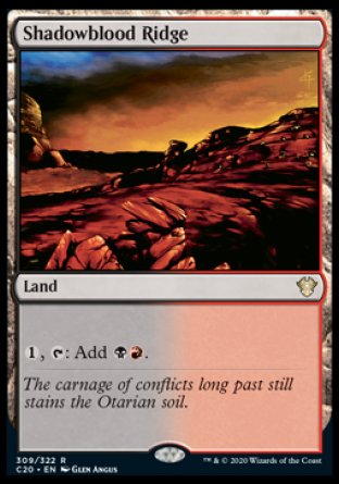 (309/322) Magic The Gathering Commander: Ikoria Single: Shadowblood Ridge  Rare
