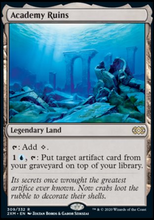 (309/332) Magic The Gathering Double Masters Single: Academy Ruins Holo Rare