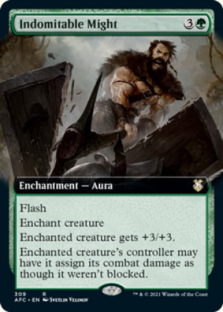 (309) Magic The Gathering Commander: Adventures in the Forgotten Realms: Extras Single: Indomitable Might  Rare