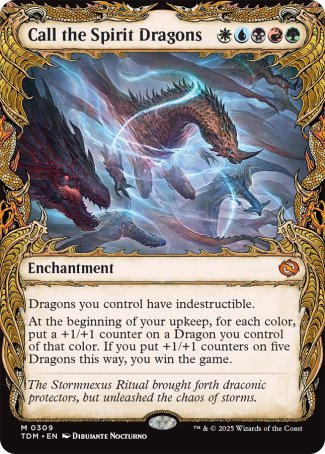(309) Magic The Gathering Tarkir: Dragonstorm: Extras Single: Call the Spirit Dragons Holo Mythic