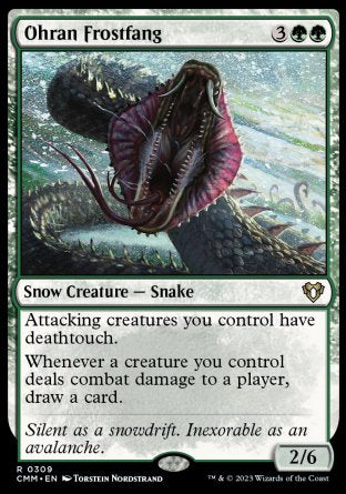 (309) Magic The Gathering Commander Masters Single: Ohran Frostfang Holo Rare