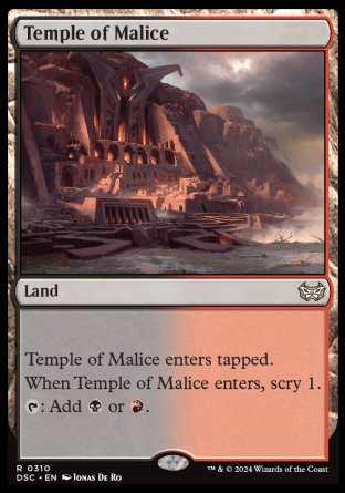 (310) Magic The Gathering Commander: Duskmourn: House of Horror Single: Temple of Malice  Rare