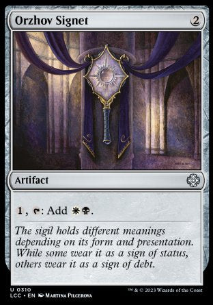 (310) Magic The Gathering Commander: The Lost Caverns of Ixalan Single: Orzhov Signet  Uncommon