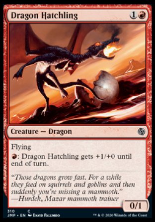 (310) Magic The Gathering Jumpstart Single: Dragon Hatchling  Common