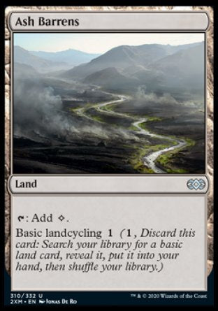 (310/332) Magic The Gathering Double Masters Single: Ash Barrens Holo Uncommon