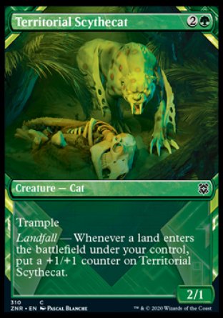 (310) Magic The Gathering Zendikar Rising: Extras Single: Territorial Scythecat Holo Common
