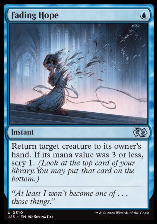 (310) Magic The Gathering Foundations Jumpstart Single: Fading Hope  Uncommon