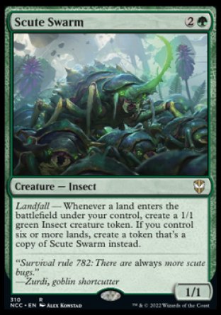 (310) Magic The Gathering Commander: Streets of New Capenna Single: Scute Swarm  Rare