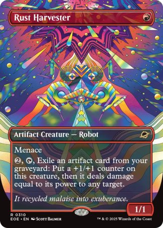 (310) Magic The Gathering Edge of Eternities: Extras Single: Rust Harvester Holo Rare