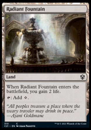 (310) Magic The Gathering Commander: Strixhaven Single: Radiant Fountain  Common