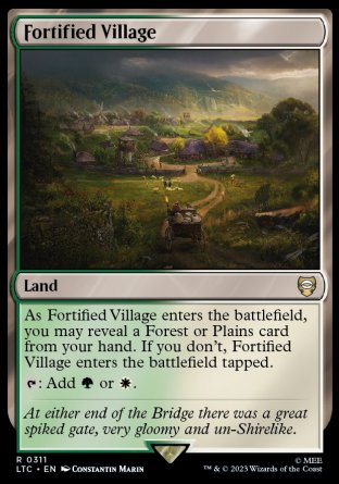 (311) Magic The Gathering Commander: The Lord of the Rings: Tales of Middle-earth Single: Fortified Village  Rare