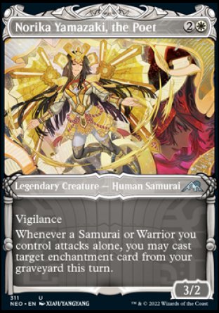 (311) Magic The Gathering Kamigawa: Neon Dynasty: Extras Single: Norika Yamazaki, the Poet Holo Uncommon