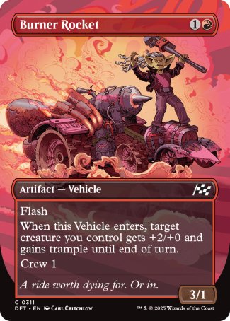 (311) Magic The Gathering Aetherdrift: Extras Single: Burner Rocket  Common