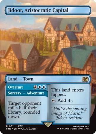(311) Magic The Gathering Magic: The Gathering - FINAL FANTASY: Extras Single: Jidoor, Aristocratic Capital // Overture Holo Rare