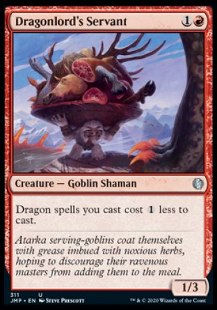 (311) Magic The Gathering Jumpstart Single: Dragonlord's Servant  Uncommon