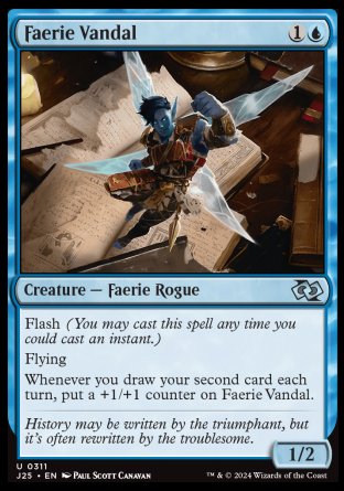 (311) Magic The Gathering Foundations Jumpstart Single: Faerie Vandal  Uncommon