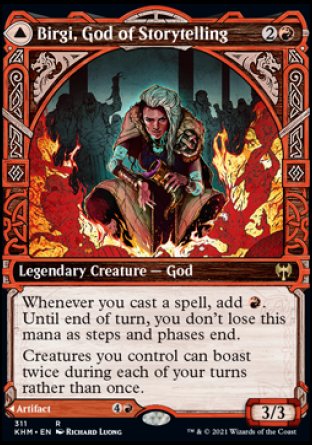 (311) Magic The Gathering Kaldheim: Extras Single: Birgi, God of Storytelling // Harnfel, Horn of Bounty Holo Rare