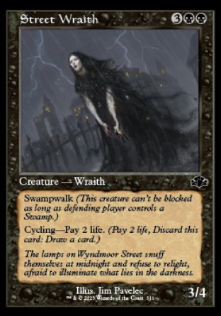 (311) Magic The Gathering Dominaria Remastered: Extras Single: Street Wraith (V.1) Holo Common