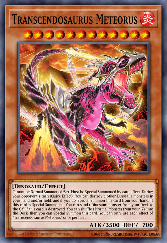 (002) YuGiOh TCG WISU: Wild Survivors Single: Transcendosaurus Meteorus  Super Rare