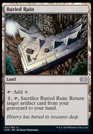 (312/332) Magic The Gathering Double Masters Single: Buried Ruin Holo Uncommon