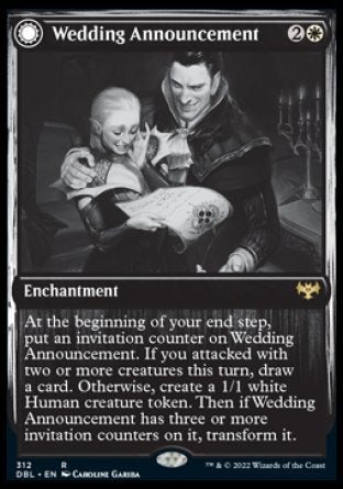 (312) Magic The Gathering Innistrad: Double Feature Single: Wedding Announcement // Wedding Festivity  Rare