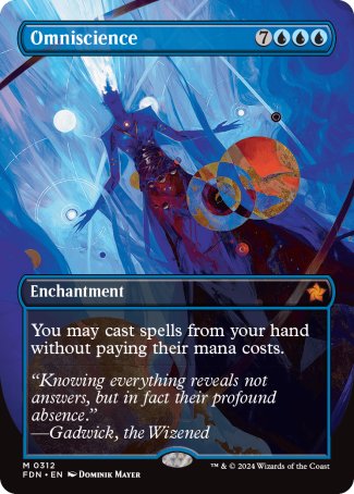 (312) Magic The Gathering Magic: The Gathering Foundations: Extras Single: Omniscience (V.1) Holo Mythic