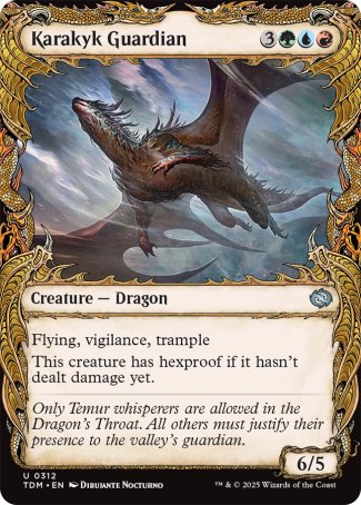 (312) Magic The Gathering Tarkir: Dragonstorm: Extras Single: Karakyk Guardian  Uncommon