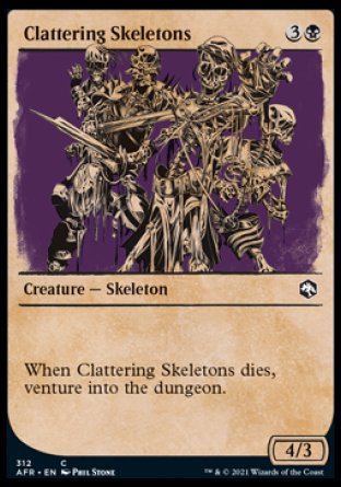 (312) Magic The Gathering Adventures in the Forgotten Realms: Extras Single: Clattering Skeletons Holo Common