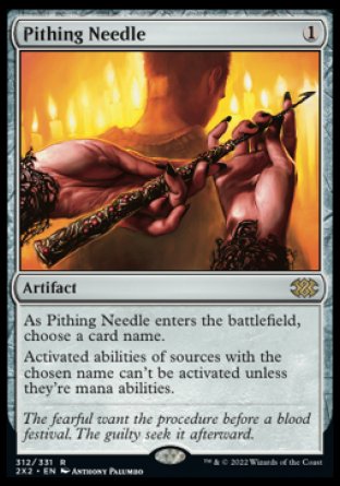 (312) Magic The Gathering Double Masters 2022 Single: Pithing Needle  Rare