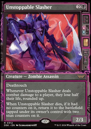 (312) Magic The Gathering Duskmourn: House of Horror: Extras Single: Unstoppable Slasher (V.2)  Rare