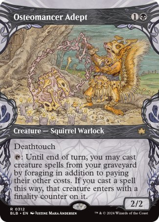 (312) Magic The Gathering Bloomburrow: Extras Single: Osteomancer Adept  Rare