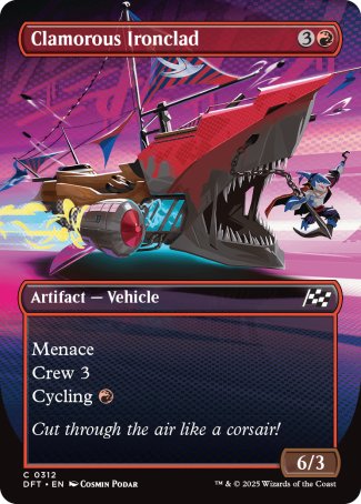 (312) Magic The Gathering Aetherdrift: Extras Single: Clamorous Ironclad Holo Common