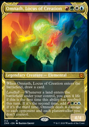 (312) Magic The Gathering Zendikar Rising: Extras Single: Omnath, Locus of Creation  Mythic
