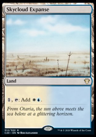 (312/322) Magic The Gathering Commander: Ikoria Single: Skycloud Expanse  Rare