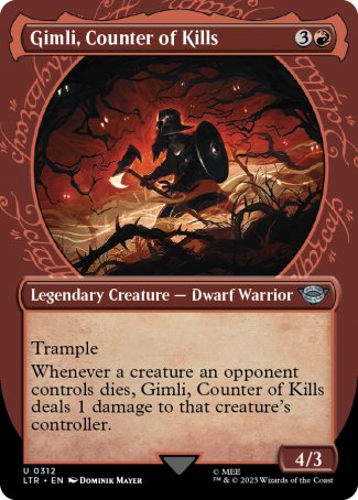 (312) Magic The Gathering The Lord of the Rings: Tales of Middle-earth: Extras Single: Gimli, Counter of Kills  Uncommon