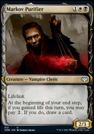 (312) Magic The Gathering Innistrad: Crimson Vow: Extras Single: Markov Purifier  Uncommon