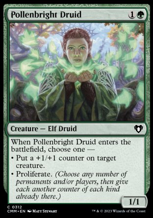 (312) Magic The Gathering Commander Masters Single: Pollenbright Druid  Common
