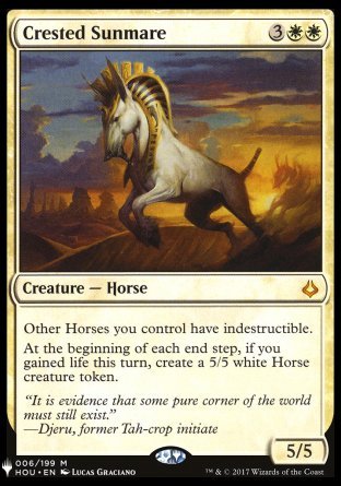 (006) Magic The Gathering The List Single: Crested Sunmare  Mythic