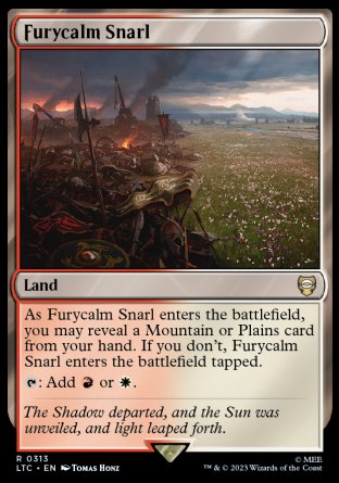 (313) Magic The Gathering Commander: The Lord of the Rings: Tales of Middle-earth Single: Furycalm Snarl  Rare