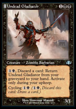 (313) Magic The Gathering Dominaria Remastered: Extras Single: Undead Gladiator  Uncommon
