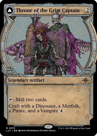 (313) Magic The Gathering The Lost Caverns of Ixalan: Extras Single: Throne of the Grim Captain // The Grim Captain Holo Rare