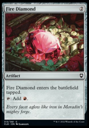 (313) Magic The Gathering Commander Legends: Battle for Baldur's Gate Single: Fire Diamond Holo Common