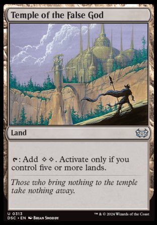 (313) Magic The Gathering Commander: Duskmourn: House of Horror Single: Temple of the False God  Uncommon
