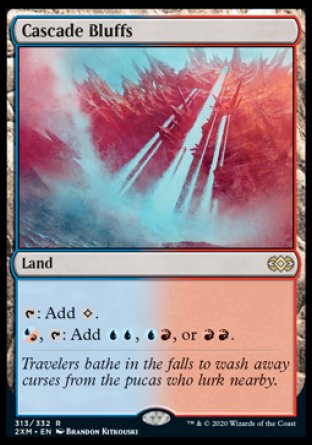 (313/332) Magic The Gathering Double Masters Single: Cascade Bluffs  Rare