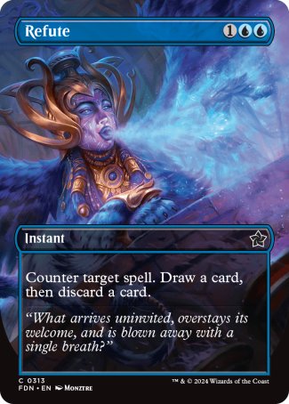 (313) Magic The Gathering Magic: The Gathering Foundations: Extras Single: Refute  Common