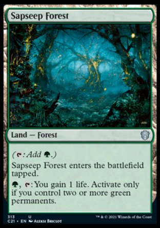 (313) Magic The Gathering Commander: Strixhaven Single: Sapseep Forest  Uncommon